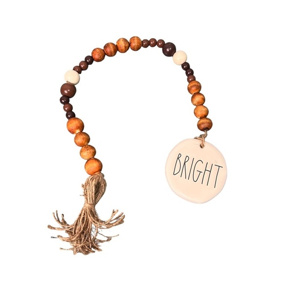 Rae Dunn Ceramic Ornament Farmhouse Beaded Garland - Picture 1 of 8